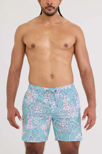 Saxx 5' Blue Swim Arabesque