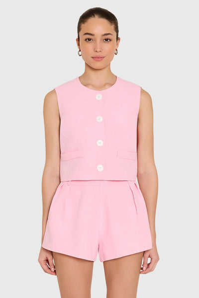 Amanda Uprichard Jeremiah Pink Vest