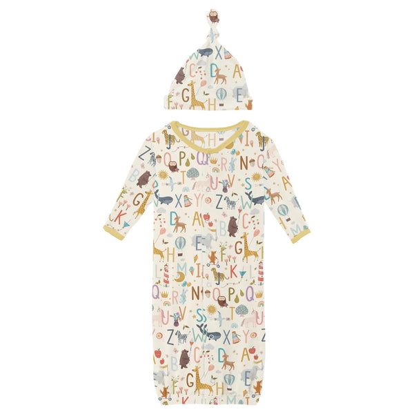 KicKee Layatte Gown & Hat -Safari