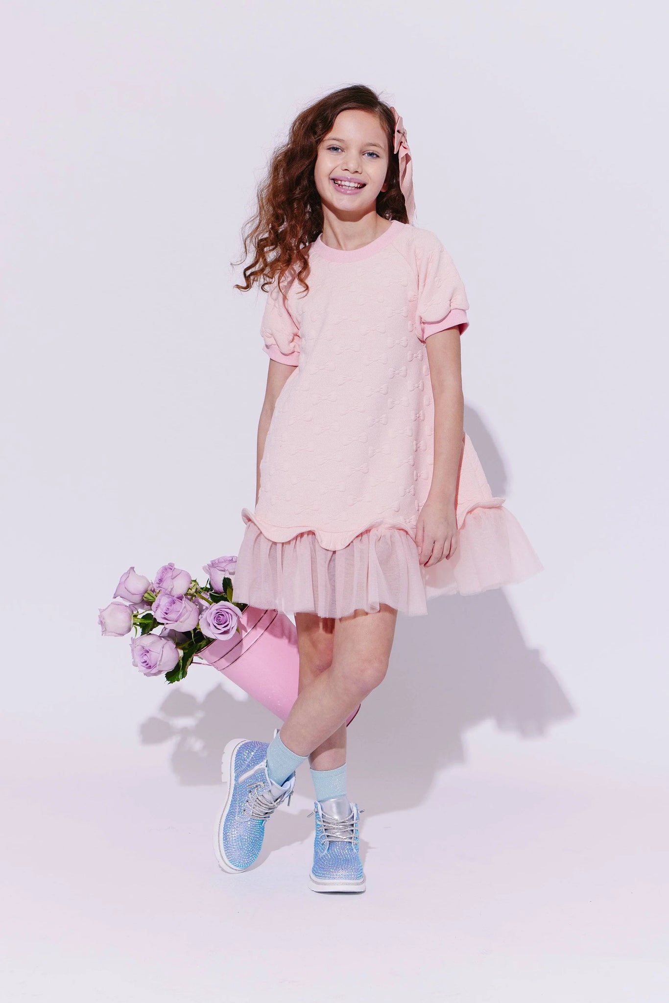 Lola & the Boys - Pretty Bow T-Shirt Dress