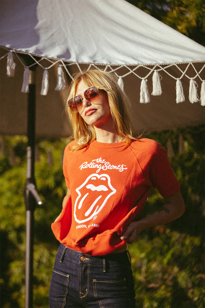 People Of Leisure - The Rolling Stones London Raglan Tee - Red