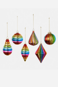 One Hundred 80 Degrees - Rainbow Drop/Ball Ornament - Asst. 3"