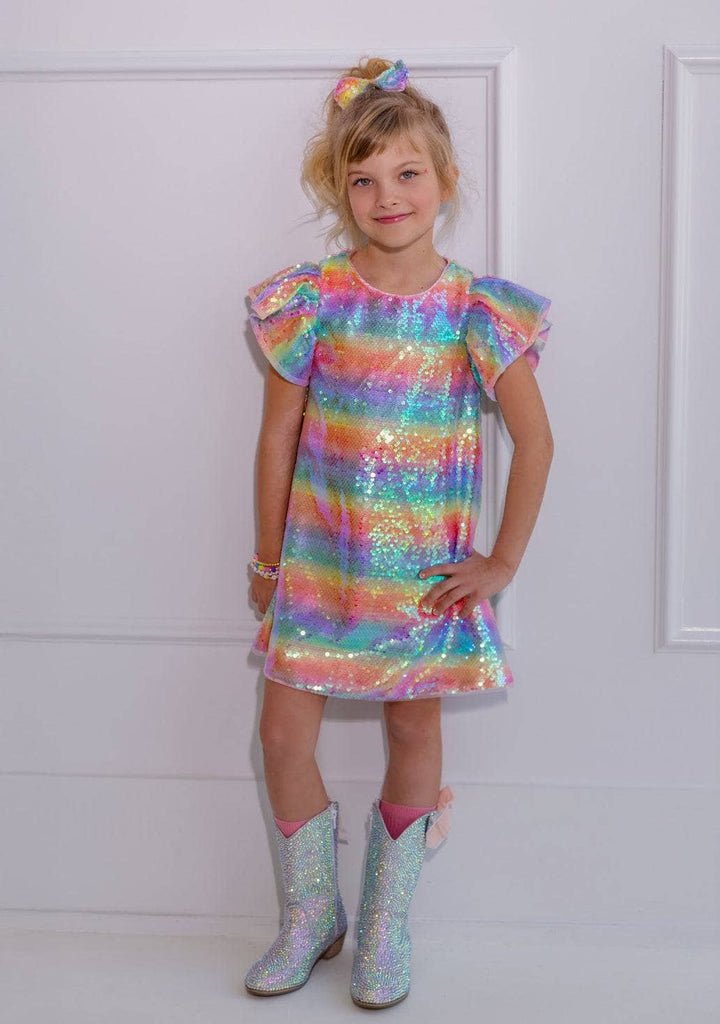 lola and the boys sequin dress Lola & The Boys- Sequin Rainbow Shimmer Dress – Annie Jewel and Charlies