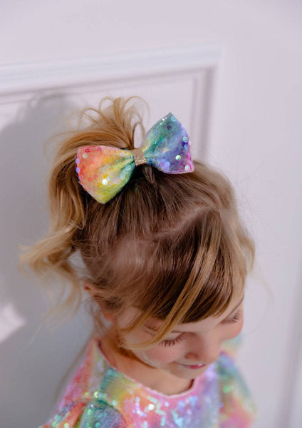Lola & The Boys- Sequin Rainbow Shimmer Dress