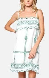 Ciebon - Embroidered Mini Dress - Green