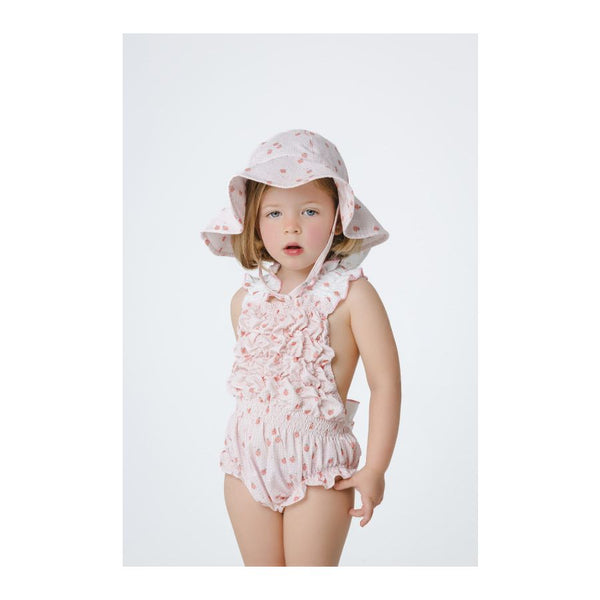 Sal & Pimenta - Strawberry Juice Cotton Frilled Swimsuit