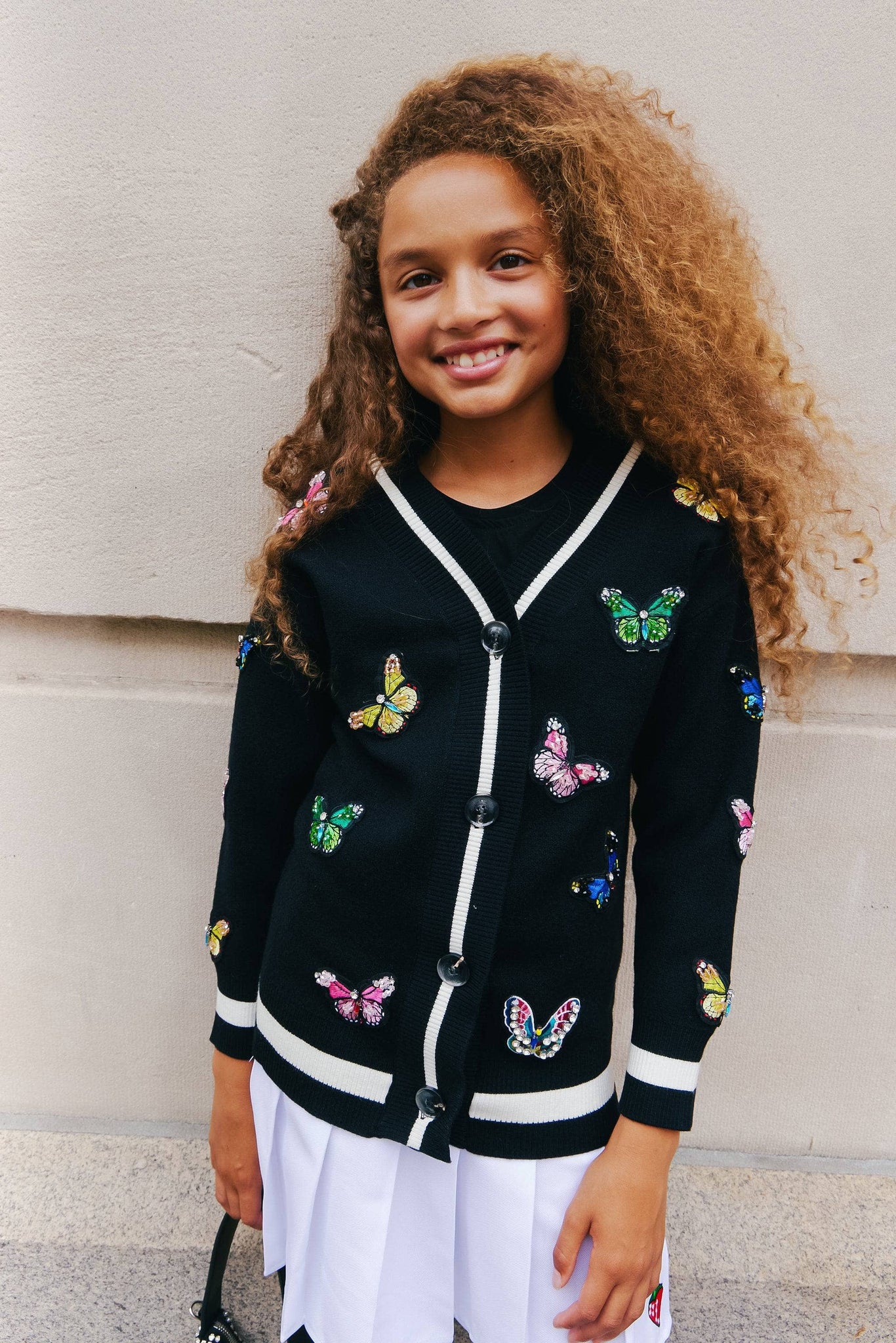 Lola & the Boys - Butterfly Patch Cardigan