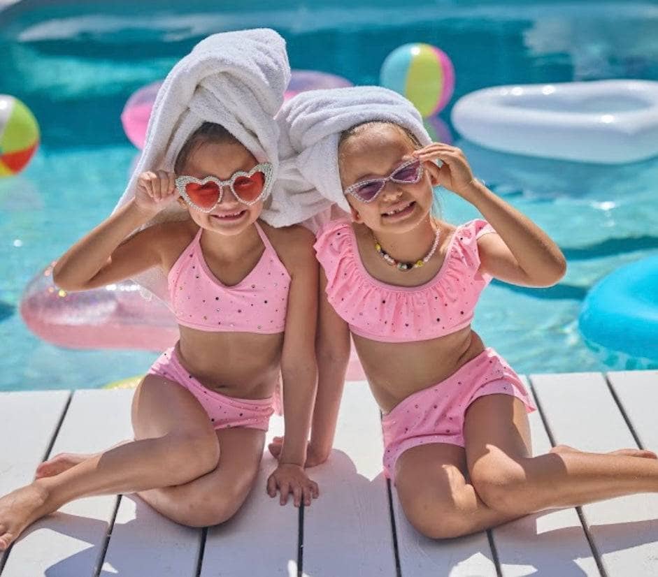 Lola & The Boys - Rainbow Crystal Ruffle Swim