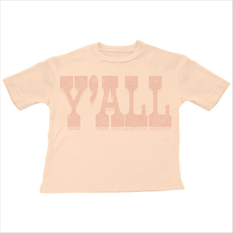 Tiny Whales - Y'all Super Tee - Faded Pink