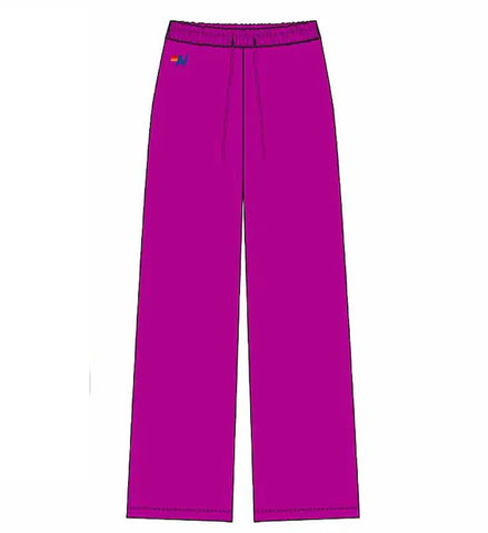 Aviator Nation - Wide Leg Womens Pocket Sweatpants - Magenta