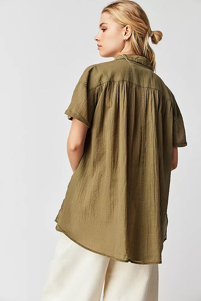 Free People - Float Away Shirt in Serpent