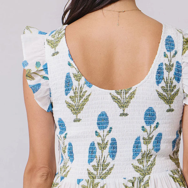 Pink Chicken - Womens Sen Dress - Blue Oversized Dandelion