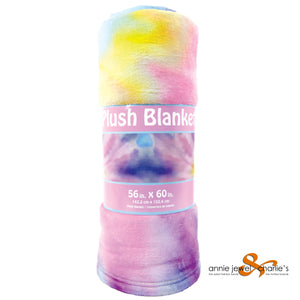 Iscream - Pastel Tie Dye Plush Blanket