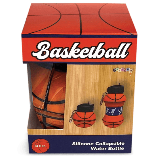 Iscream - Basketball Silicone Collapsible Water Bottle