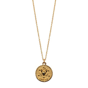 Marlyn Schiff Jewelry - Cancer GF Zodiac Coin Necklace
