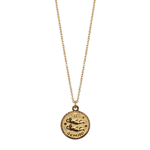 Marlyn Schiff Jewelry - Gemini GF Zodiac Coin Necklace