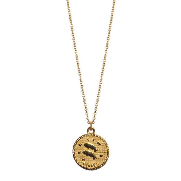 Marlyn Schiff Jewelry - Pisces GF Zodiac Coin Necklace