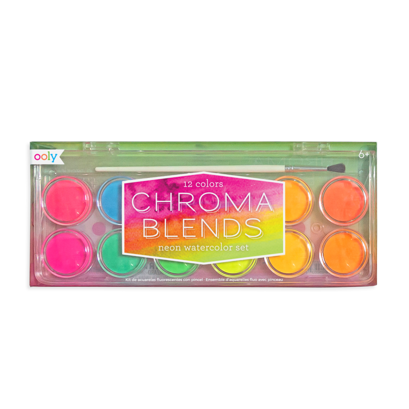 Ooly - Chroma Blends Neon Watercolor Paint 13 PC Set
