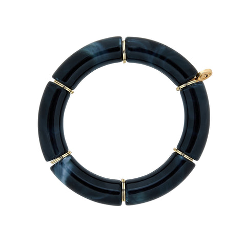 Caryn Lawn - Palm Beach Thick Black Marble Bracelet