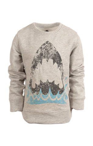 Appaman - Shark Graphic Crewneck Heather Mist