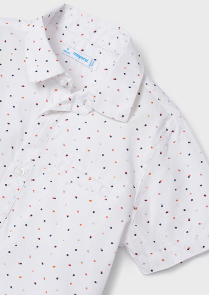 Mayoral - Micro Patterned S/S Shirt White