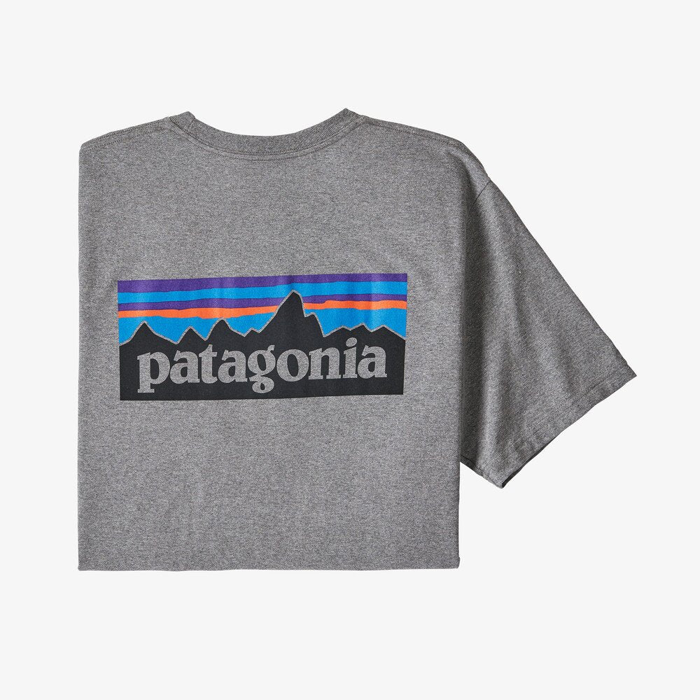Patagonia -Men's  P-6 Logo Responsibili-Tee Gravel Heather