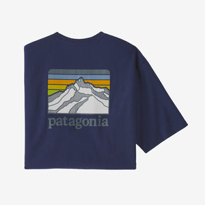 Patagonia - M's Line Logo Ridge Pocket Responsibili-Tee - Sound Blue