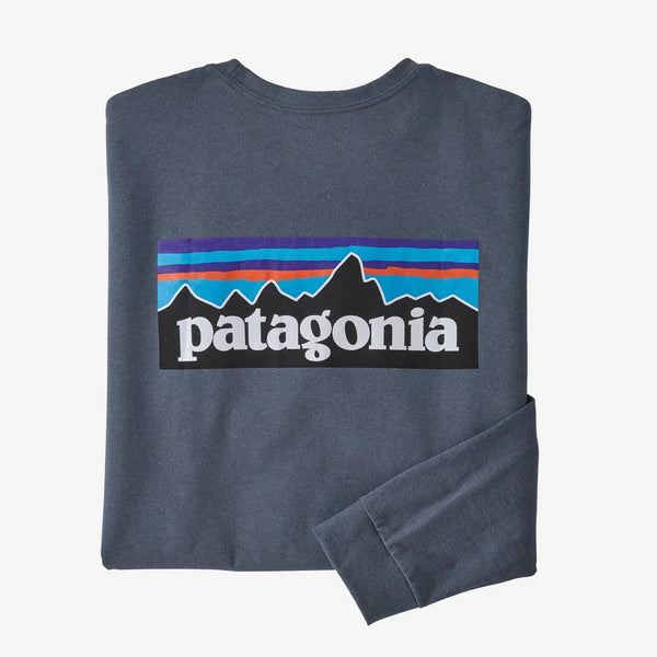 Patagonia - Men's Long sleeve P-6 Logo Responsibili - Tee - Plume Grey