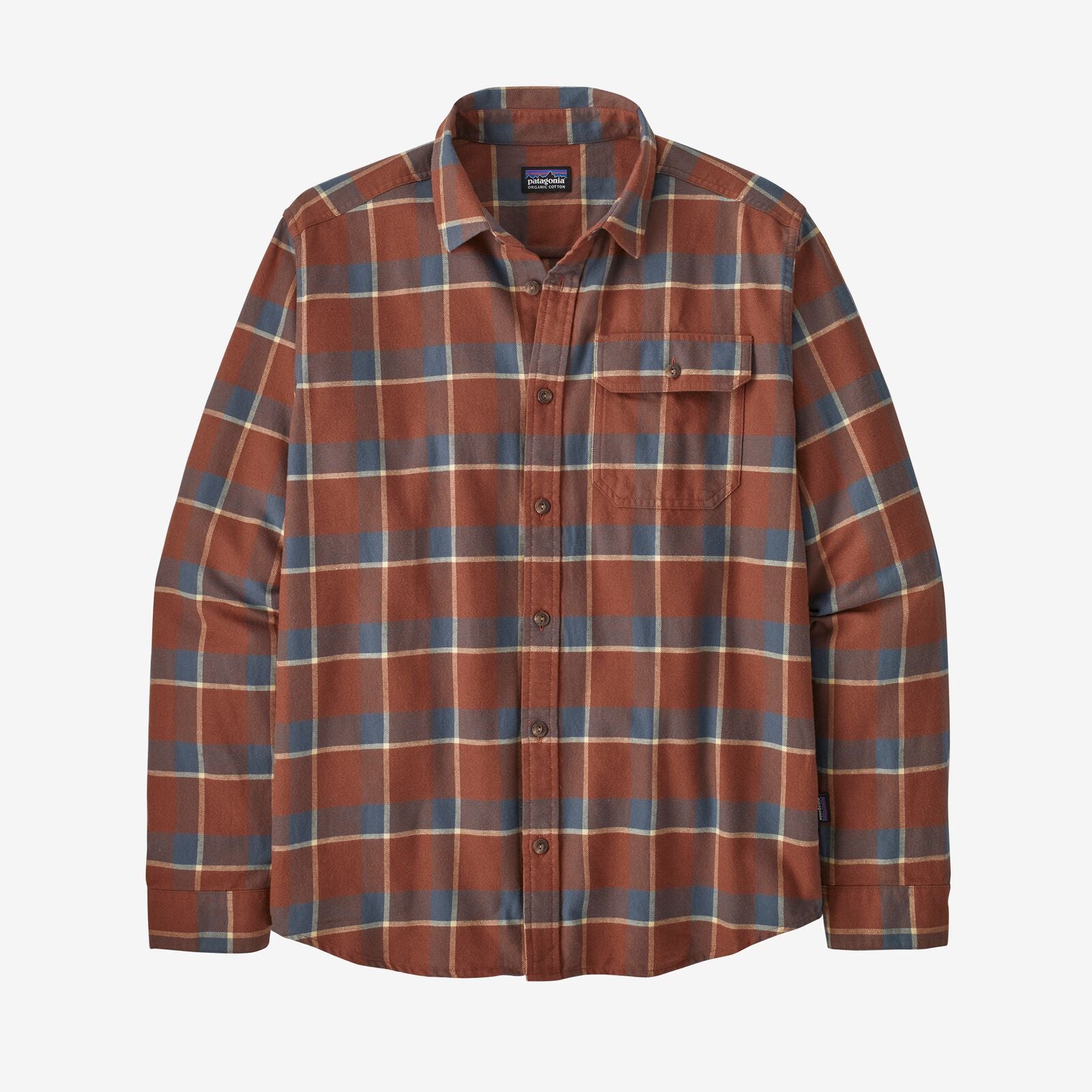 Patagonia - M's L/S Cotton in Controversial LW Fjord Flannel Shirt - Sisu Brown