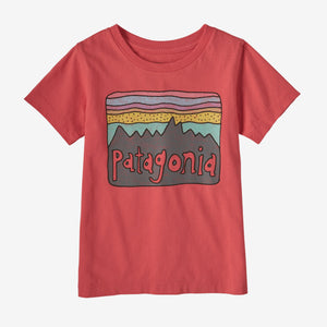 Patagonia - Girls Regenerative Organic Cotton F. Roy Skies T-Shirt Coral