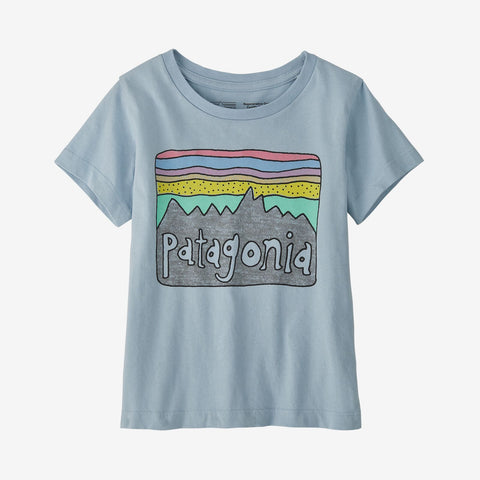 Patagonia - Baby Regenerative Organic Cotton Fitz Roy Skies T-Shirt Steam Blue