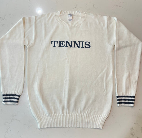 The Bubble - Tennis Sweater White Navy