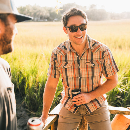 Howler Bros - H Bar B Snapshirt - Atlas Plaid/Brown Rice