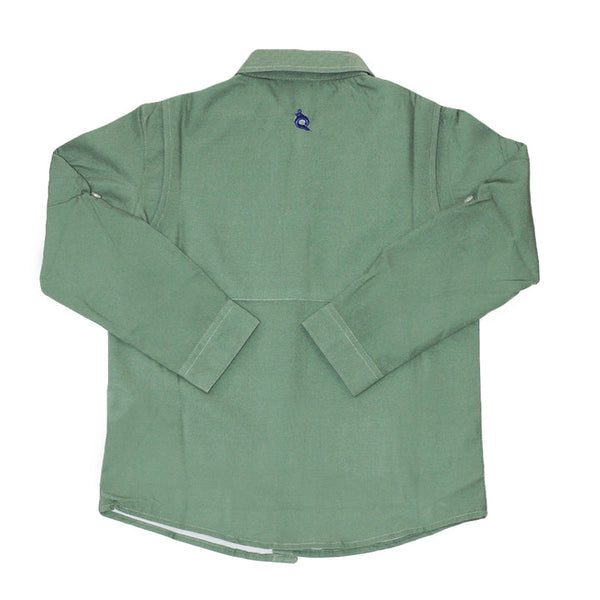 Blue Quail - Baby Boy Sage Green & Khaki L/S Shirt