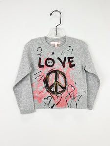 Lisa Todd - Girls Peace & Love Sweater Silver