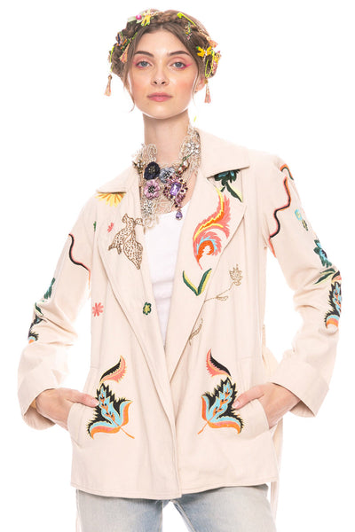 Aratta - Estrella Embroidered Jacket - Ivory