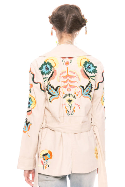 Aratta - Estrella Embroidered Jacket - Ivory