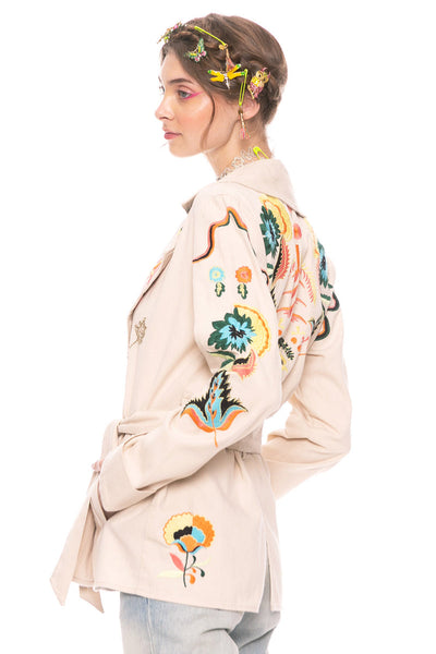 Aratta - Estrella Embroidered Jacket - Ivory