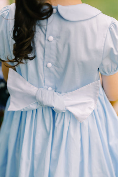 Antoinette Paris - Elise Blue S/S Dress w/ Smocking