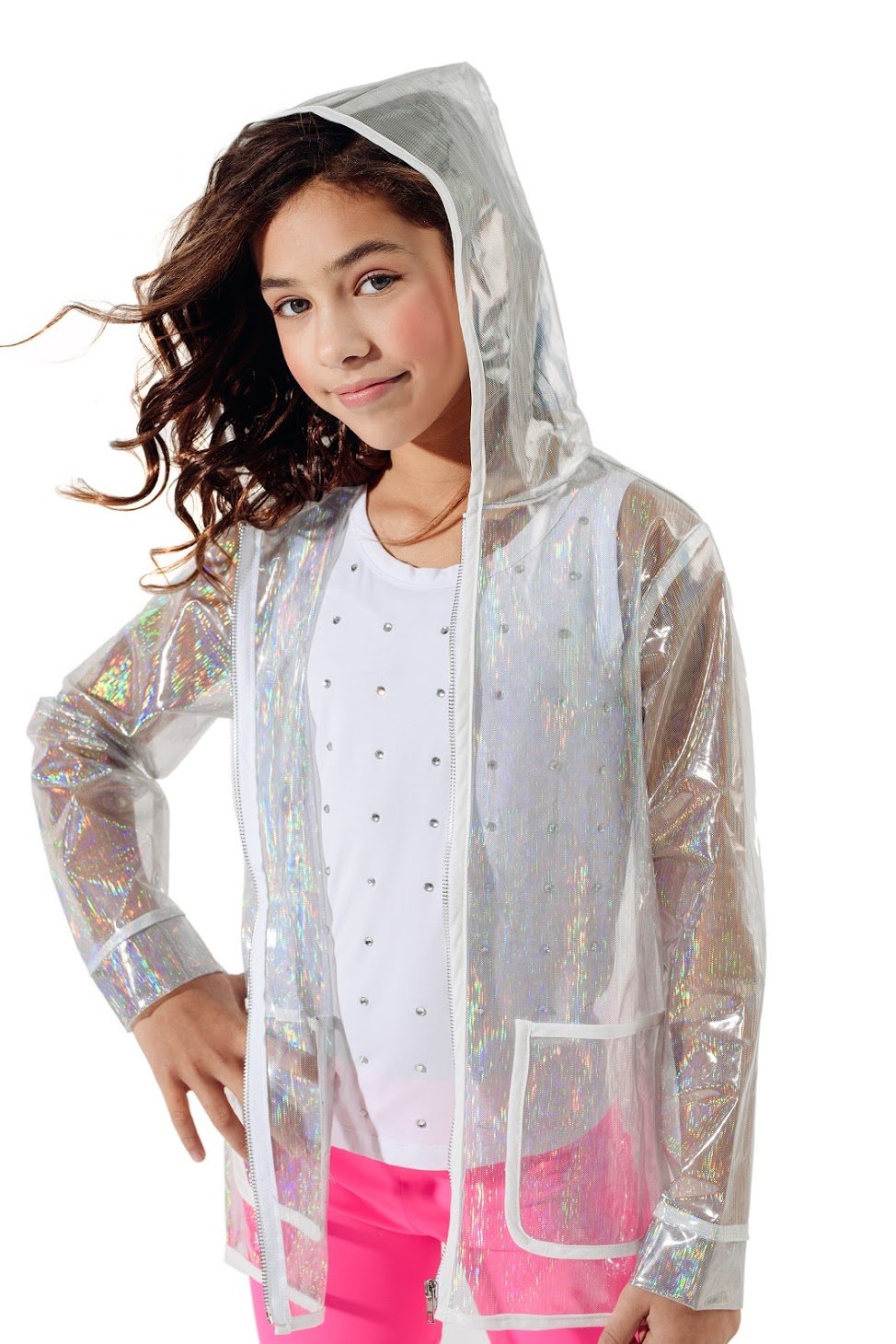 Mia - Holographic Clear Raincoat