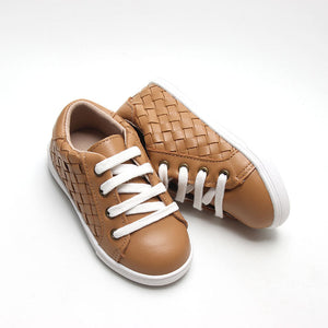 Consciously -  Hard Sole Leather Woven Sneaker - Rust