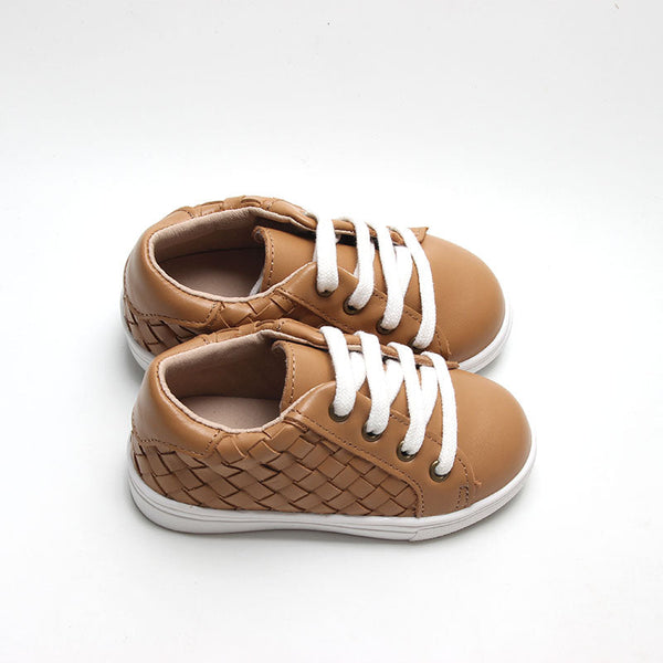 Consciously -  Hard Sole Leather Woven Sneaker - Rust