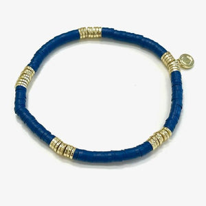 Caryn Lawn - Seaside Skinny Fall Navy Gold Bracelet