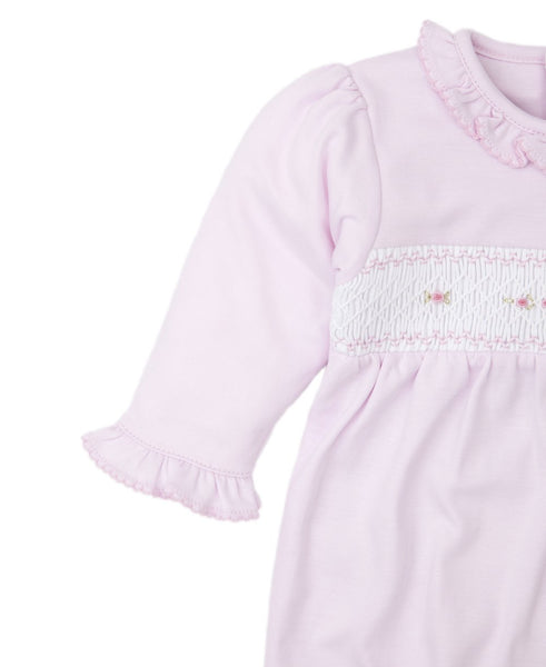 Kissy Kissy - Footie with Hand Smocked Pink