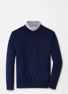 Peter Millar - Crown Soft Merino- Silk Crewneck Sweater Navy