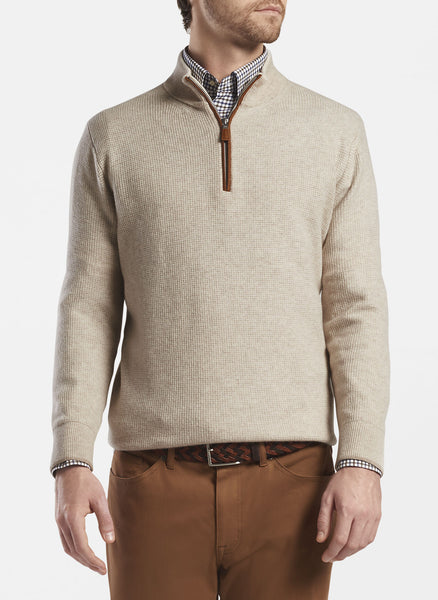 Peter Millar - Wool-Cashmere Quarter-Zip Sweater Scotch or Navy See Below