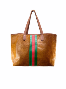 Parker and Hyde - Tan Hyde Stripe Tote