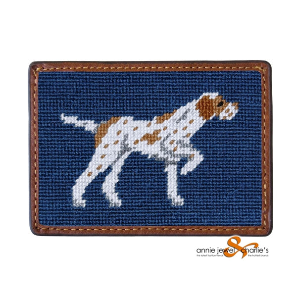 Smathers & Branson - Pointer Needlepoint Card Wallet