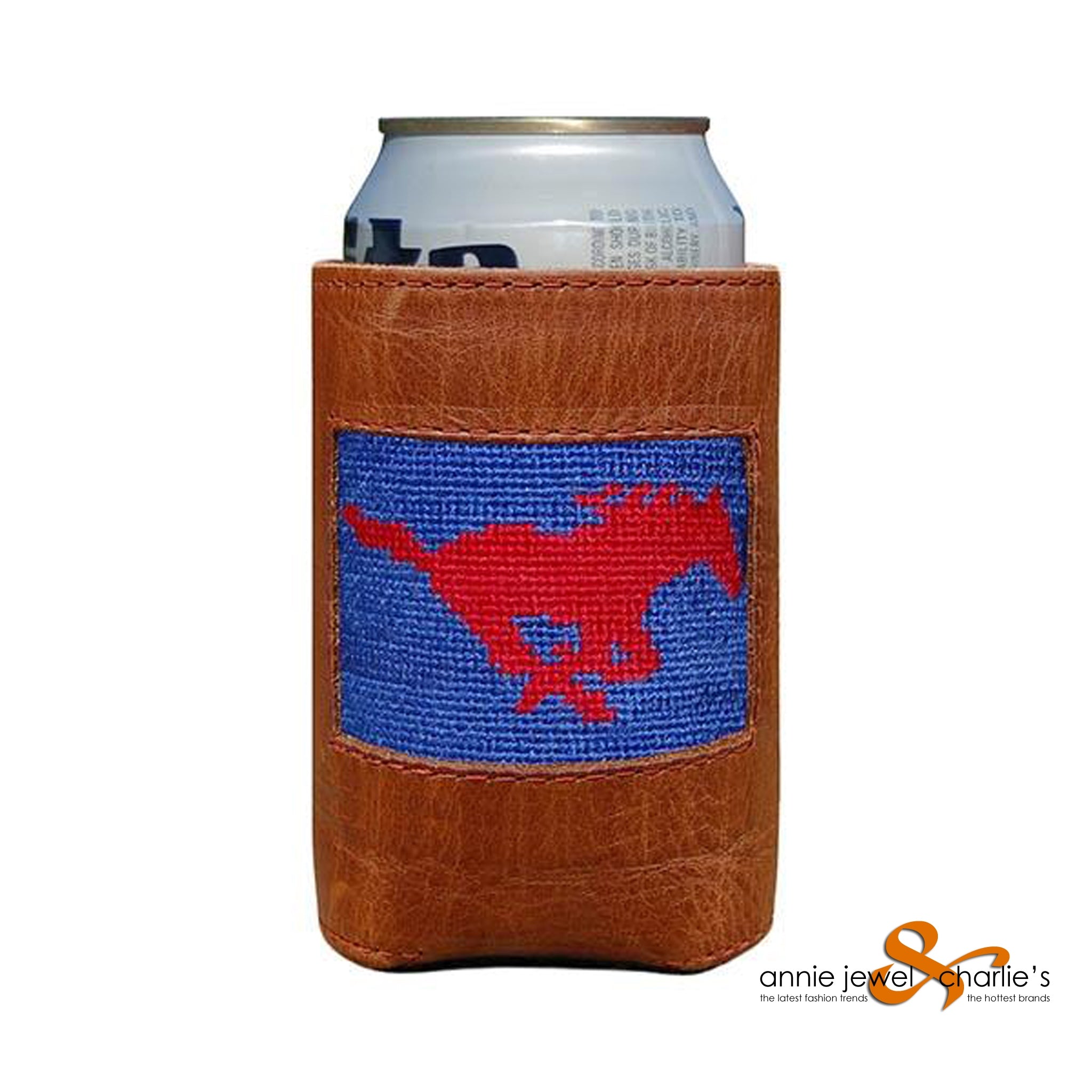Smathers & Branson - SMU Needlepoint Can Cooler