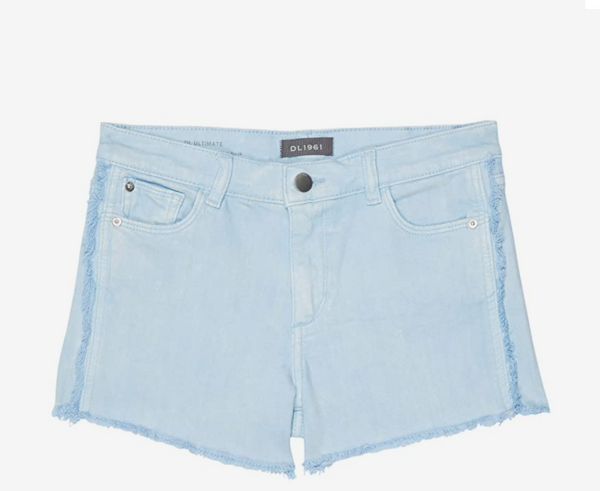 DL 1961 - Girls Lucy Shorts Cloud Blue Frayed